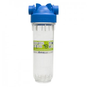 ATLAS FILTRI  Фильтр-колба  DP MONO  TS (прозрачная)  Ø1" OT (латунь)  10"  45°C  8 bar